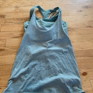Lululemon Open Back Free Flow Tank with Bra Attached